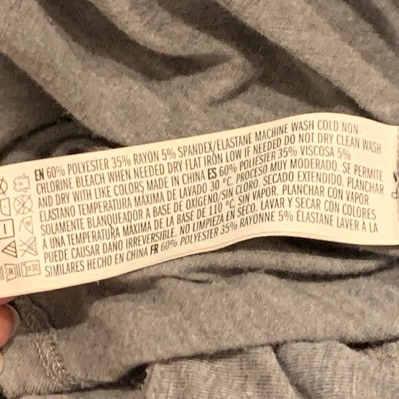 Forever 21 M Draped Collar Asymmetric Zip Casual Jacket Gray Pockets 194H - Picture 8 of 8